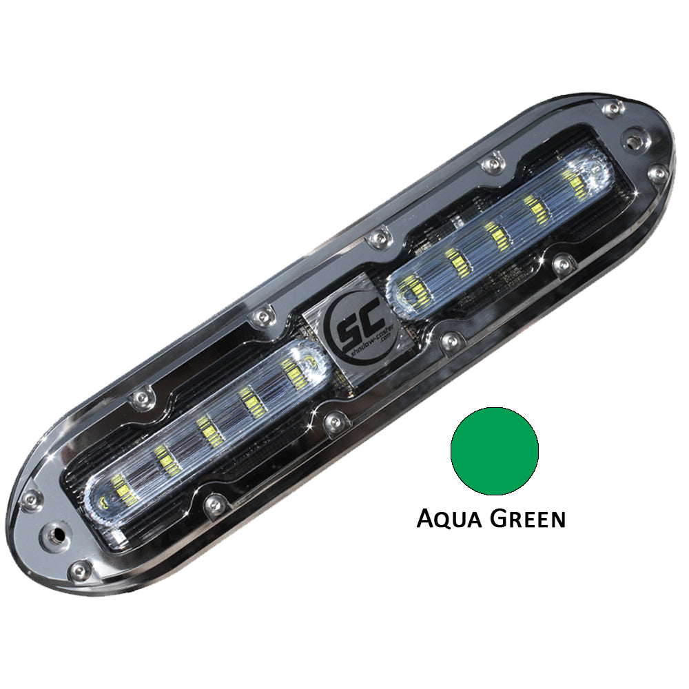 Shadow-Caster SCM-10 LED Underwater Light w/20' Cable - 316 SS Housing - Aqua Green OutdoorUp
