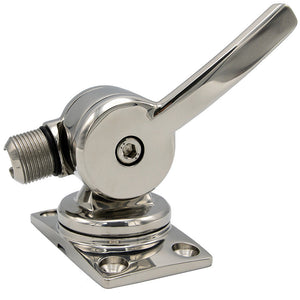 Shakespeare 6187 Sleek  Compact Stainless Steel Rotatable 4-Way Ratchet Mount OutdoorUp