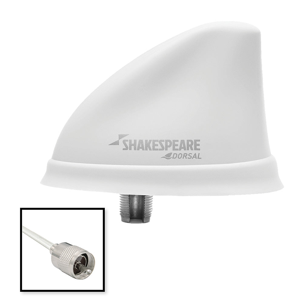 Shakespeare Dorsal Antenna White Low Profile 26 RGB Cable w/PL-259 OutdoorUp