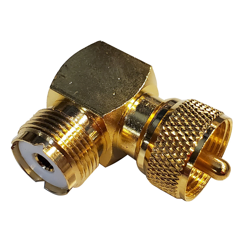 Shakespeare Right Angle Connector - PL-259 to SO-239 Adapter OutdoorUp