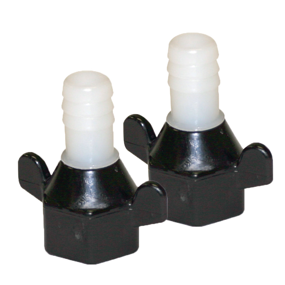 Shurflo by Pentair 1/2" Barb x 1/2" NPT-F Hex/Wingnut Straight Fitting (Pair) OutdoorUp