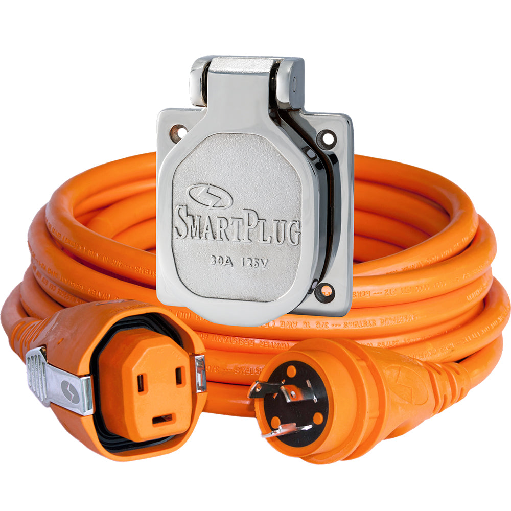 SmartPlug 30 AMP Dual Configuration Cordset  Stainless Steel Inlet Combo - 50 OutdoorUp