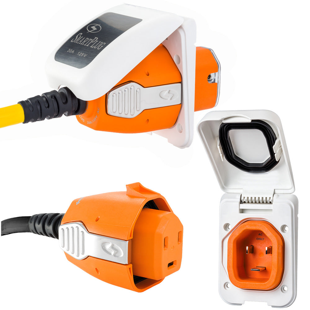 SmartPlug 30 AMP Inlet  Female Cord Connector Combo - White OutdoorUp