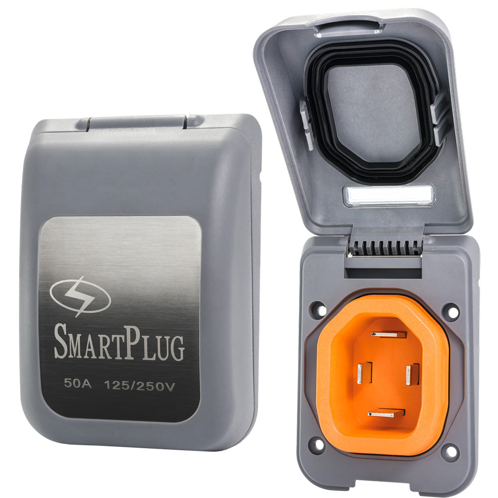 SmartPlug 50 AMP Male Non-Metallic Inlet Cover - Grey OutdoorUp