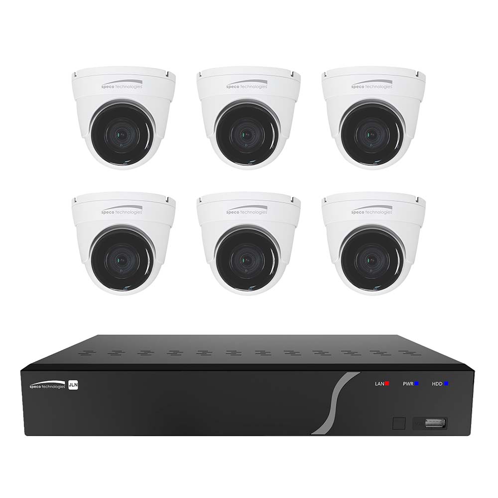 Speco 8 Channel NVR Kit w/6 Outdoor IR 5MP IP Cameras 2.8mm Fixed Lens - 2TB OutdoorUp