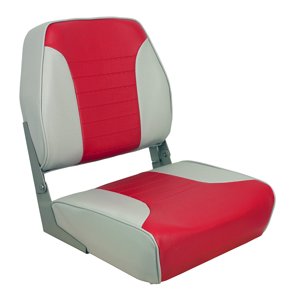 Springfield Economy Multi-Color Folding Seat - Grey/Red OutdoorUp