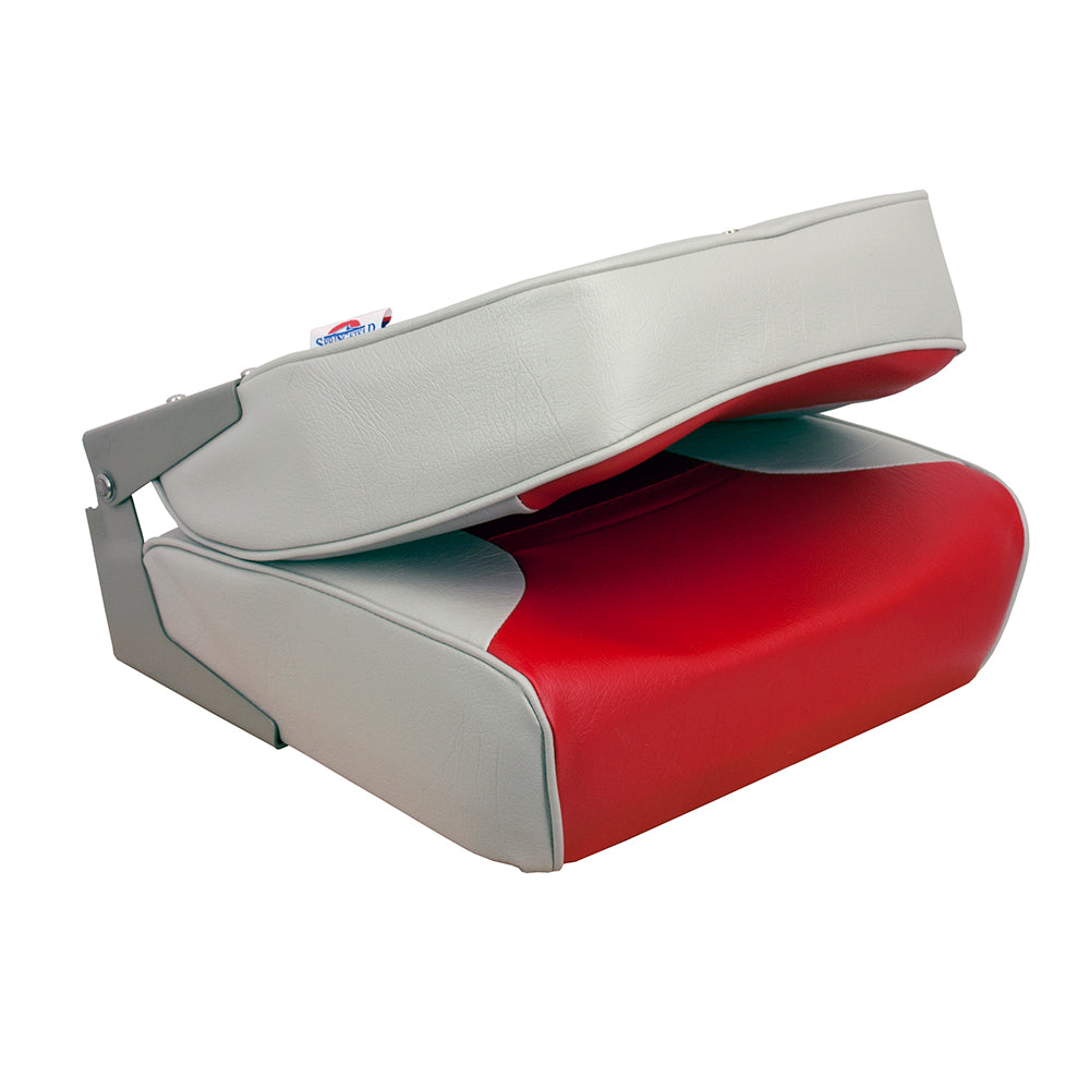 Springfield Economy Multi-Color Folding Seat - Grey/Red OutdoorUp