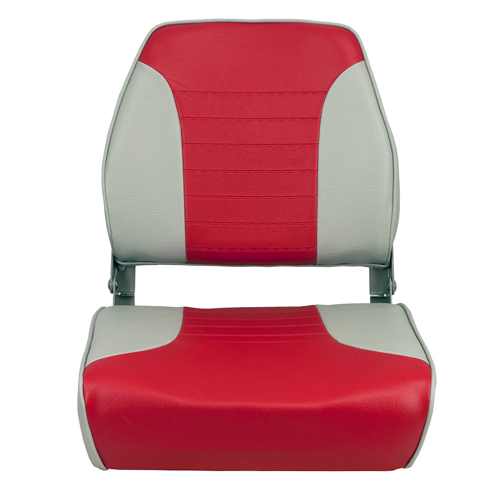 Springfield Economy Multi-Color Folding Seat - Grey/Red OutdoorUp