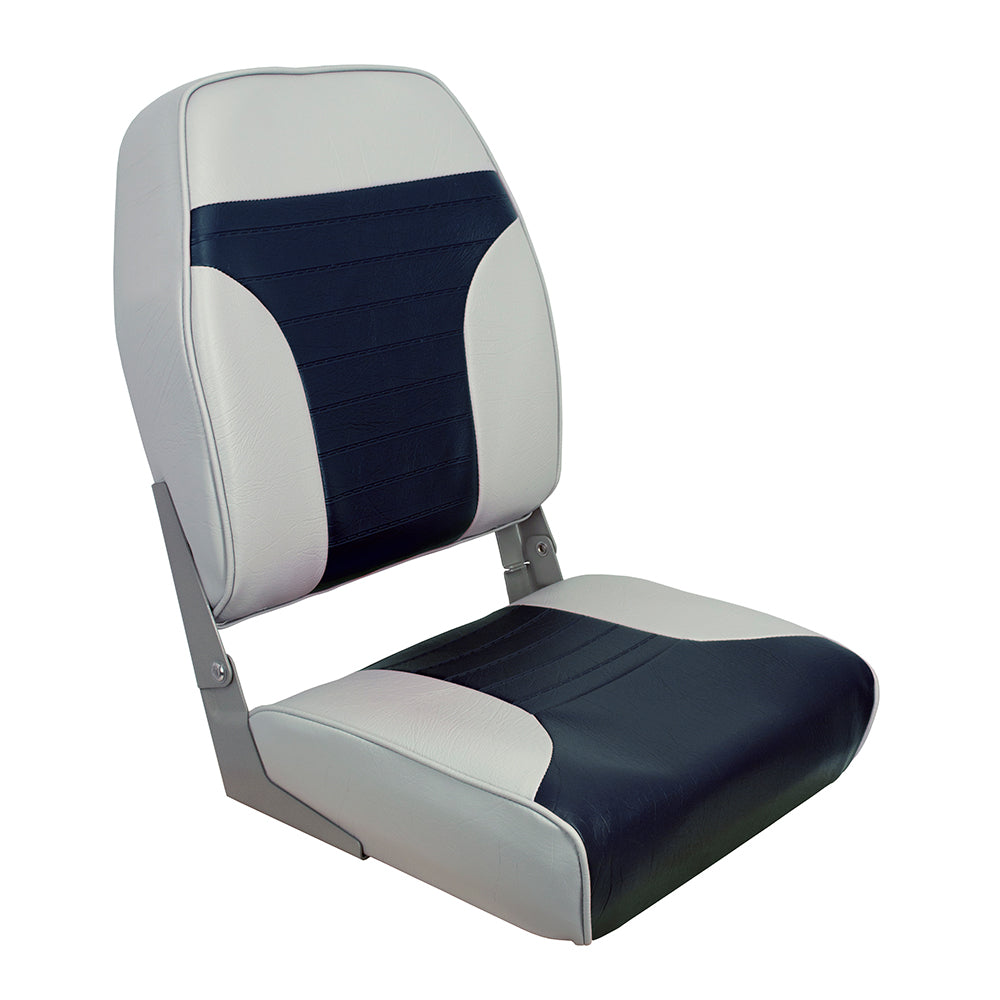 Springfield High Back Multi-Color Folding Seat - Blue/Grey OutdoorUp