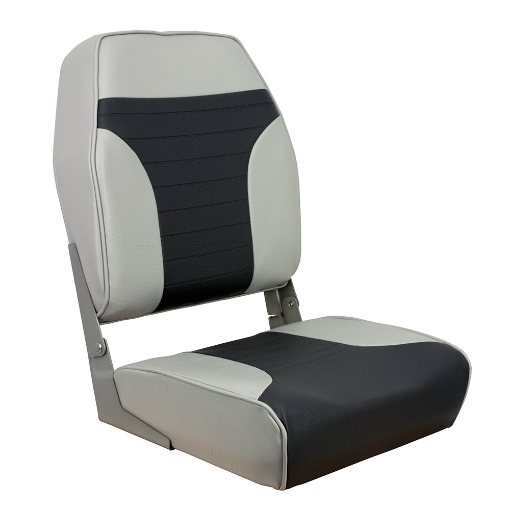Springfield High Back Multi-Color Folding Seat - Grey/Charcoal OutdoorUp