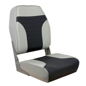 Springfield High Back Multi-Color Folding Seat - Grey/Charcoal OutdoorUp