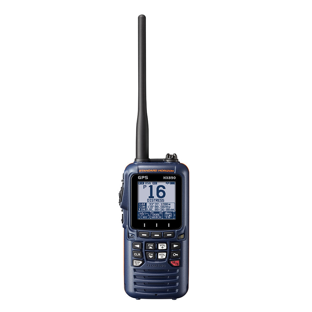 Standard Horizon HX890 Floating 6 Watt Class H DSC Handheld VHF/GPS - Navy Blue OutdoorUp