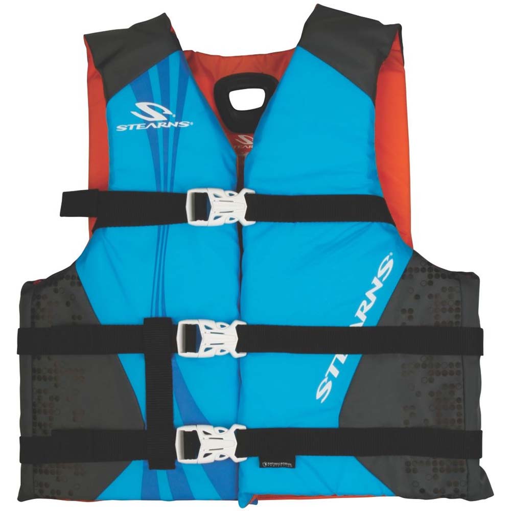 Stearns Antimicrobial Nylon Vest Life Jacket - 30-50lbs - Blue OutdoorUp