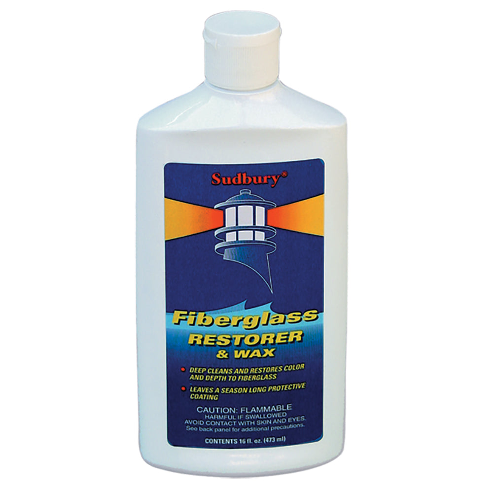 Sudbury One Step Fiberglass Restorer  Wax - 16oz Liquid OutdoorUp