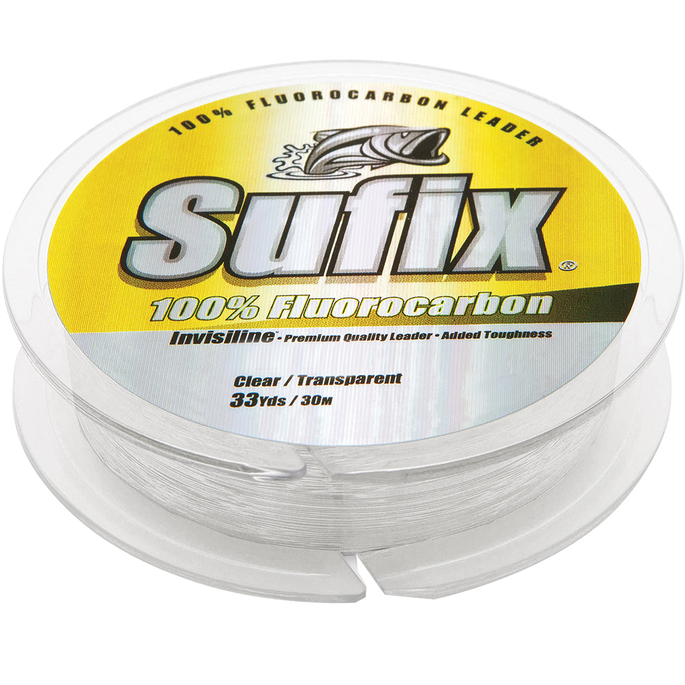 Sufix 100% Fluorocarbon Invisiline Leader - 100lb - 33yds OutdoorUp