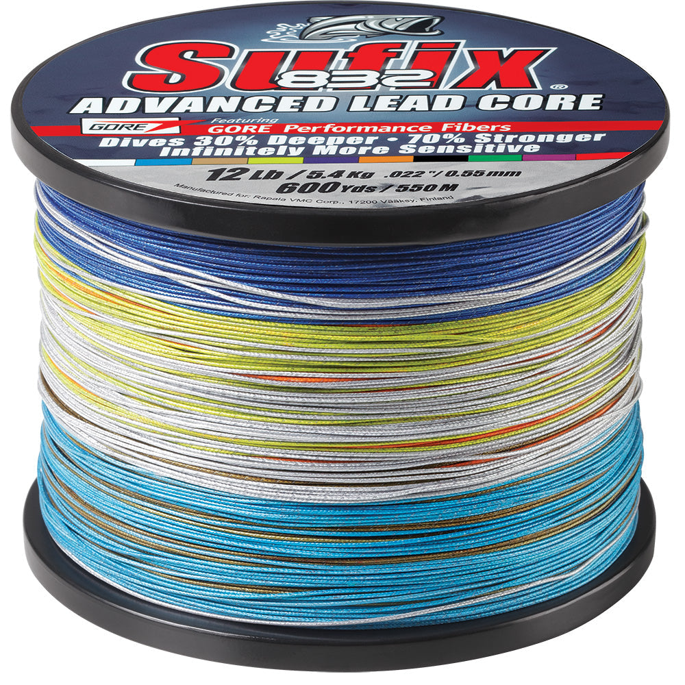 Sufix 832 Advanced Lead Core - 12lb - 10-Color Metered - 600 yds OutdoorUp
