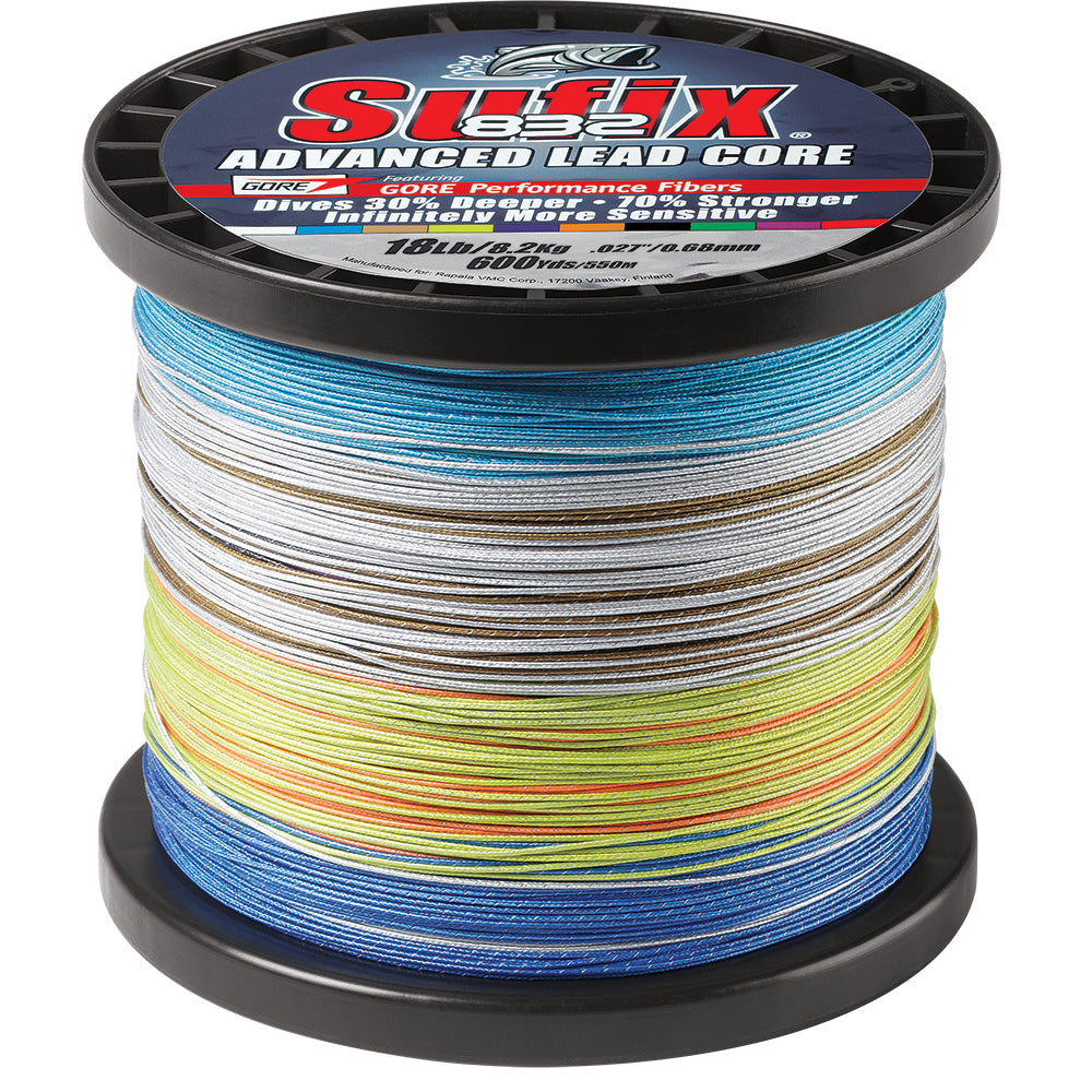 Sufix 832 Advanced Lead Core - 18lb - 10-Color Metered - 600 yds OutdoorUp