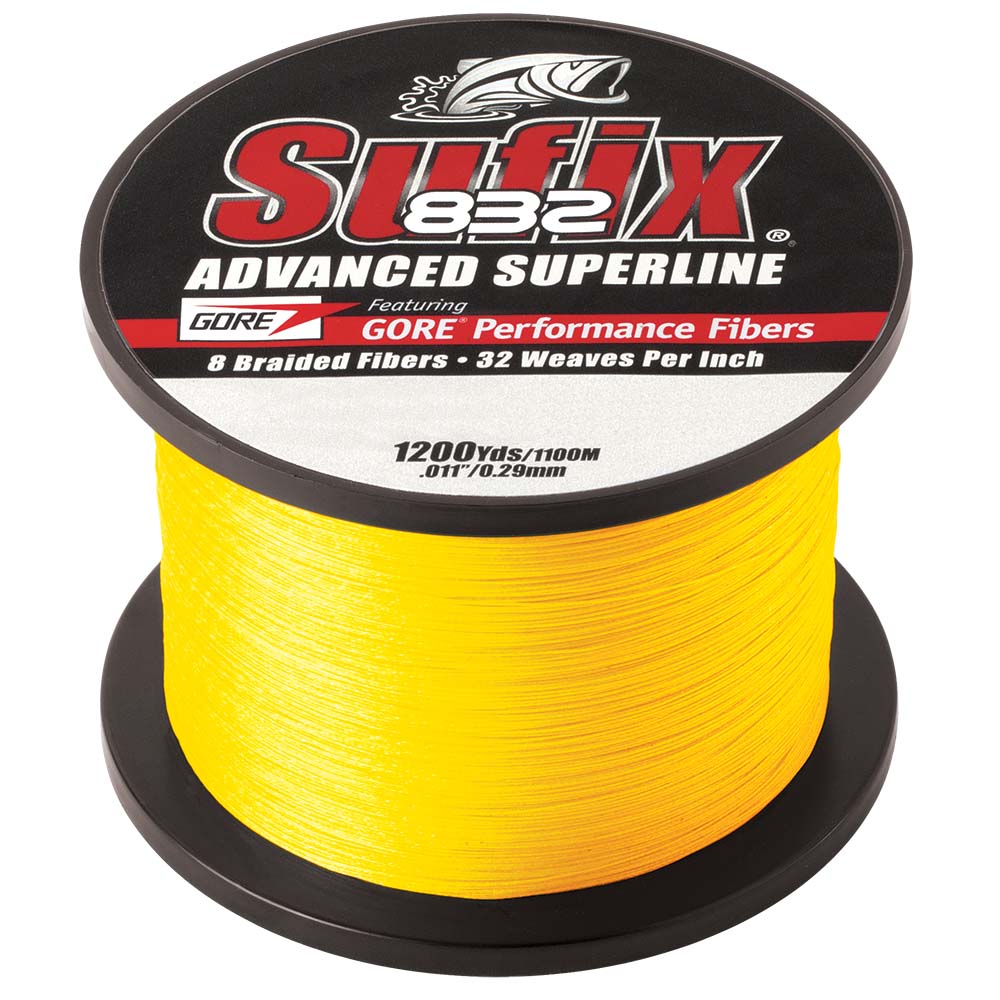 Sufix 832 Advanced Superline Braid - 10lb - Hi-Vis Yellow - 1200 yds OutdoorUp