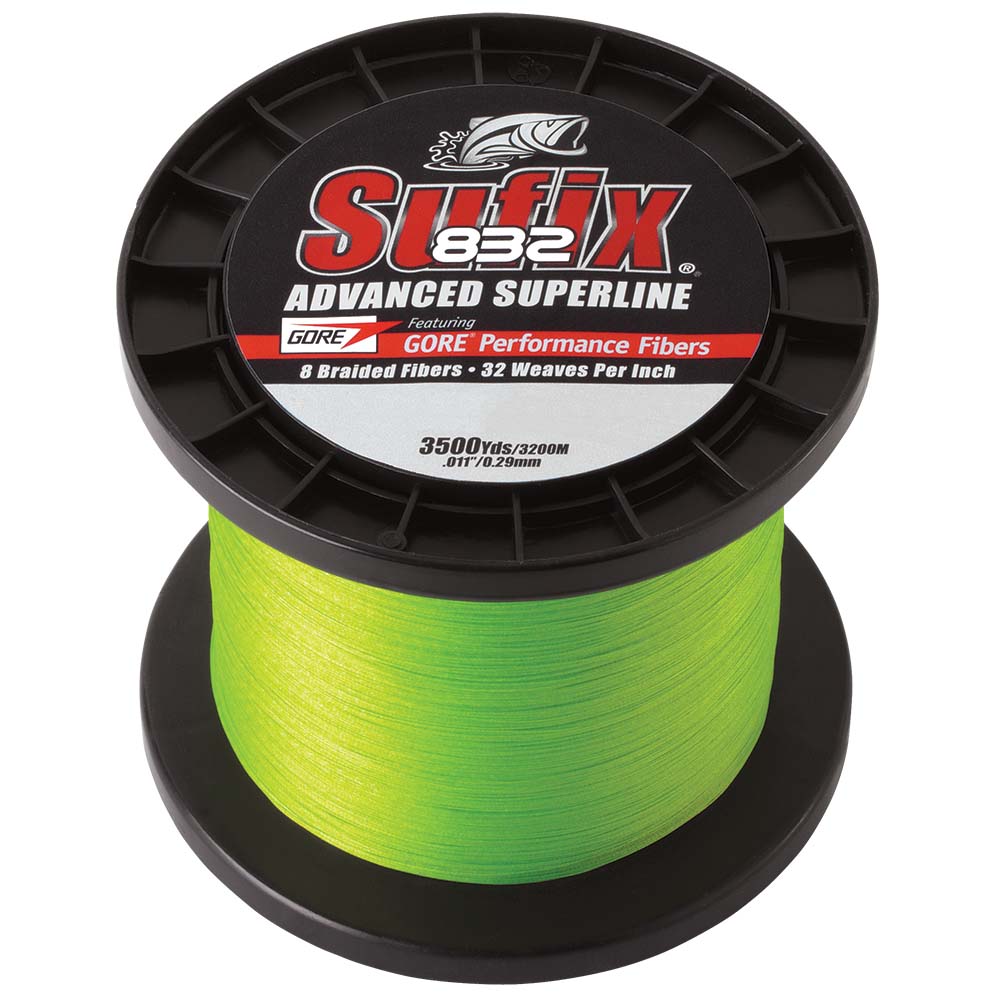Sufix 832 Advanced Superline Braid - 10lb - Neon Green - 3500 yds OutdoorUp