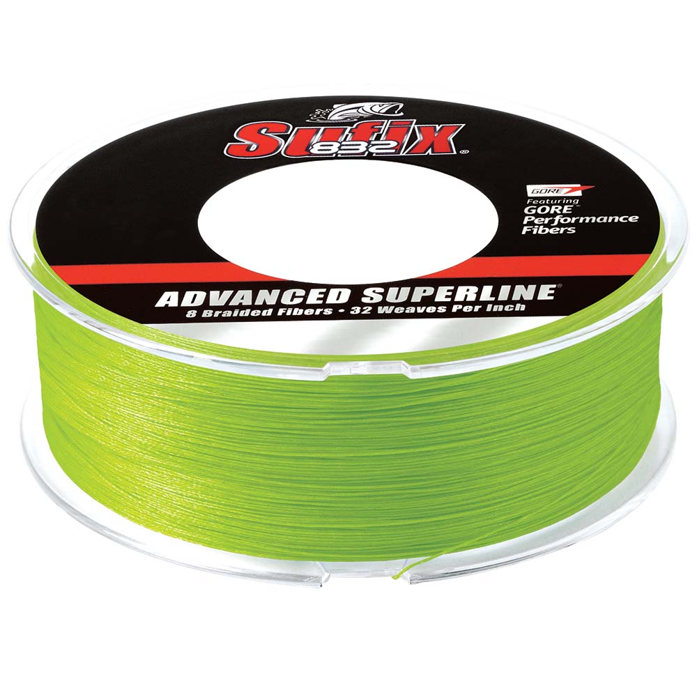 Sufix 832 Advanced Superline Braid - 15lb - Neon Lime - 600 yds OutdoorUp