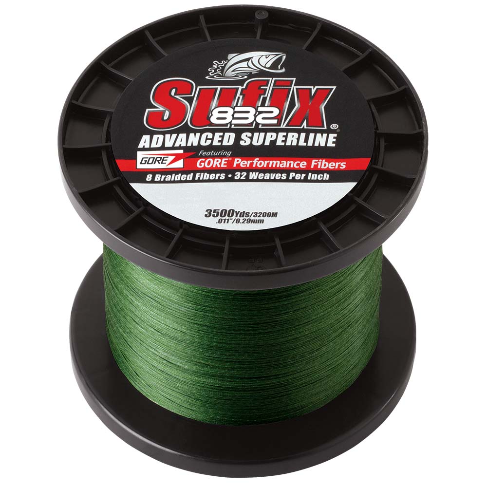 Sufix 832 Advanced Superline Braid - 30lb - Low-Vis Green - 3500 yds OutdoorUp