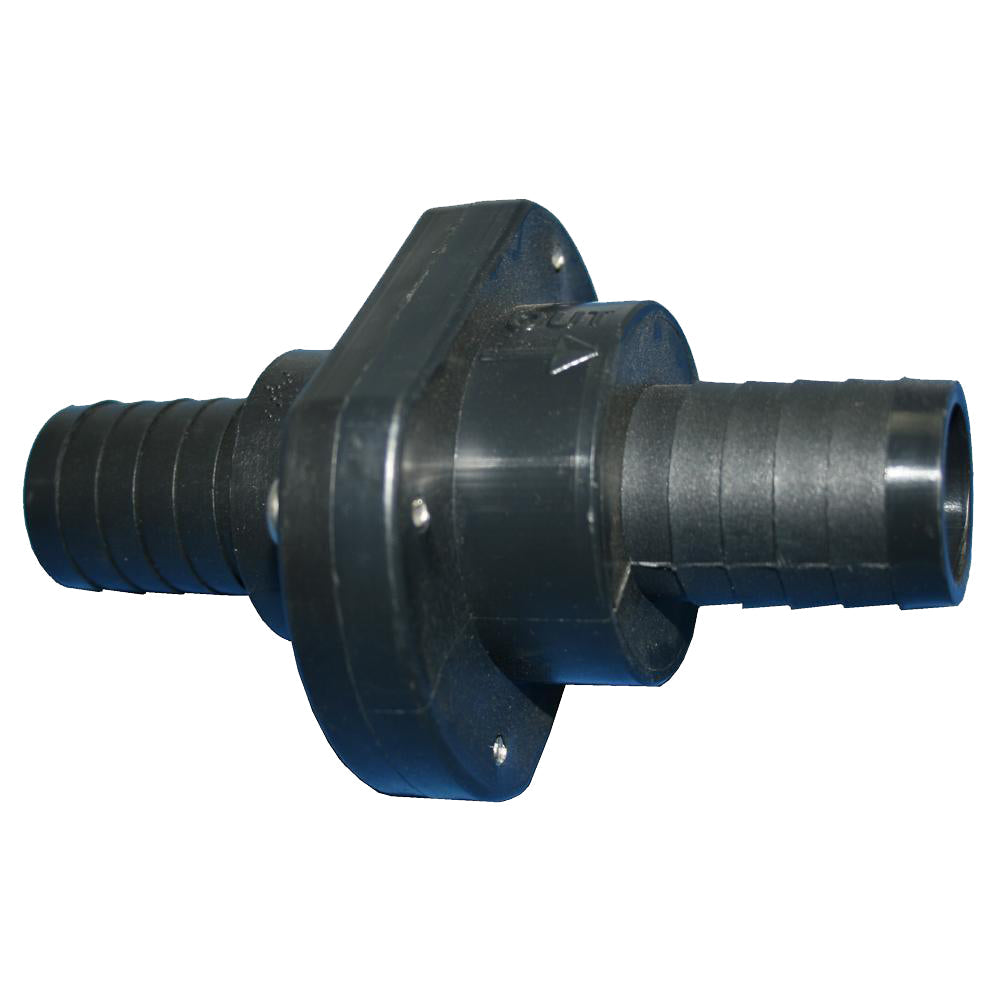 T-H Marine Double Barb Inline Scupper Check Valve - 1-1/8" - Black OutdoorUp