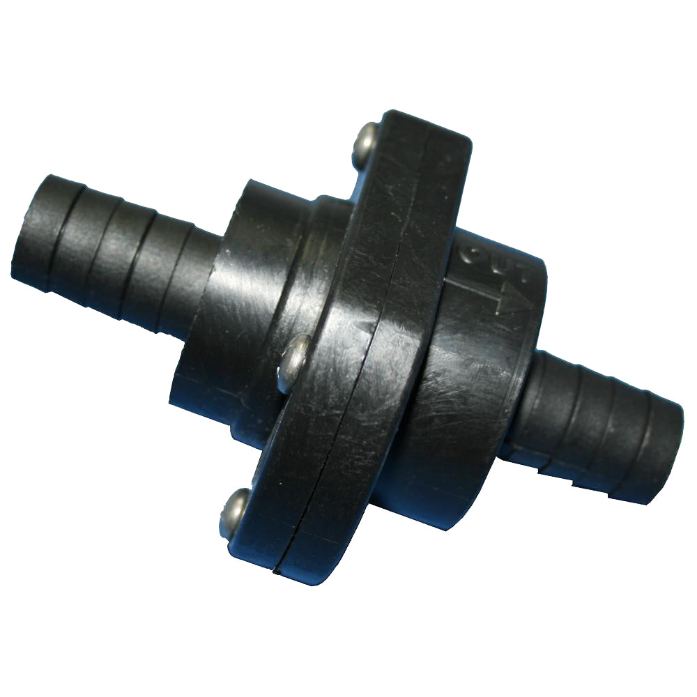 T-H Marine Double Barb Inline Scupper Check Valve - 3/4" - Black OutdoorUp