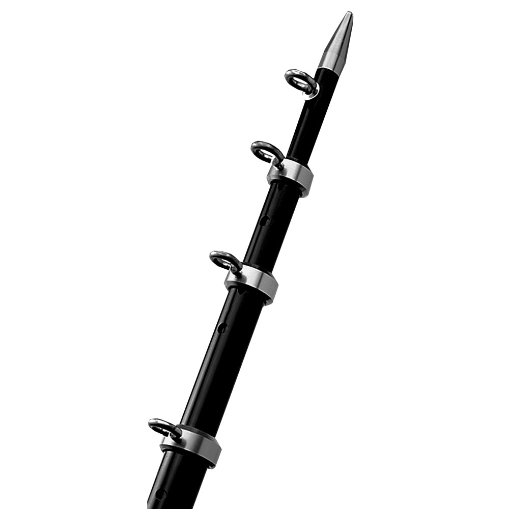 TACO 12' Black/Silver Center Rigger Pole - 1-1/8" Diameter OutdoorUp