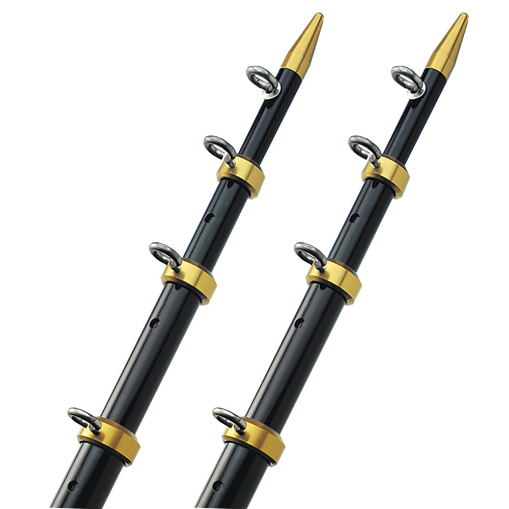 TACO 15' Telescopic Outrigger Poles 1-1/8" - Black/Gold OutdoorUp