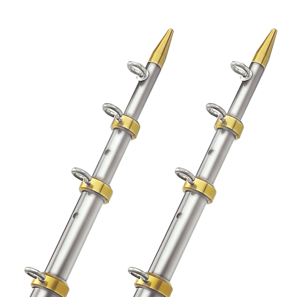 TACO 15' Telescopic Outrigger Poles HD 1-1/2" - Silver/Gold OutdoorUp