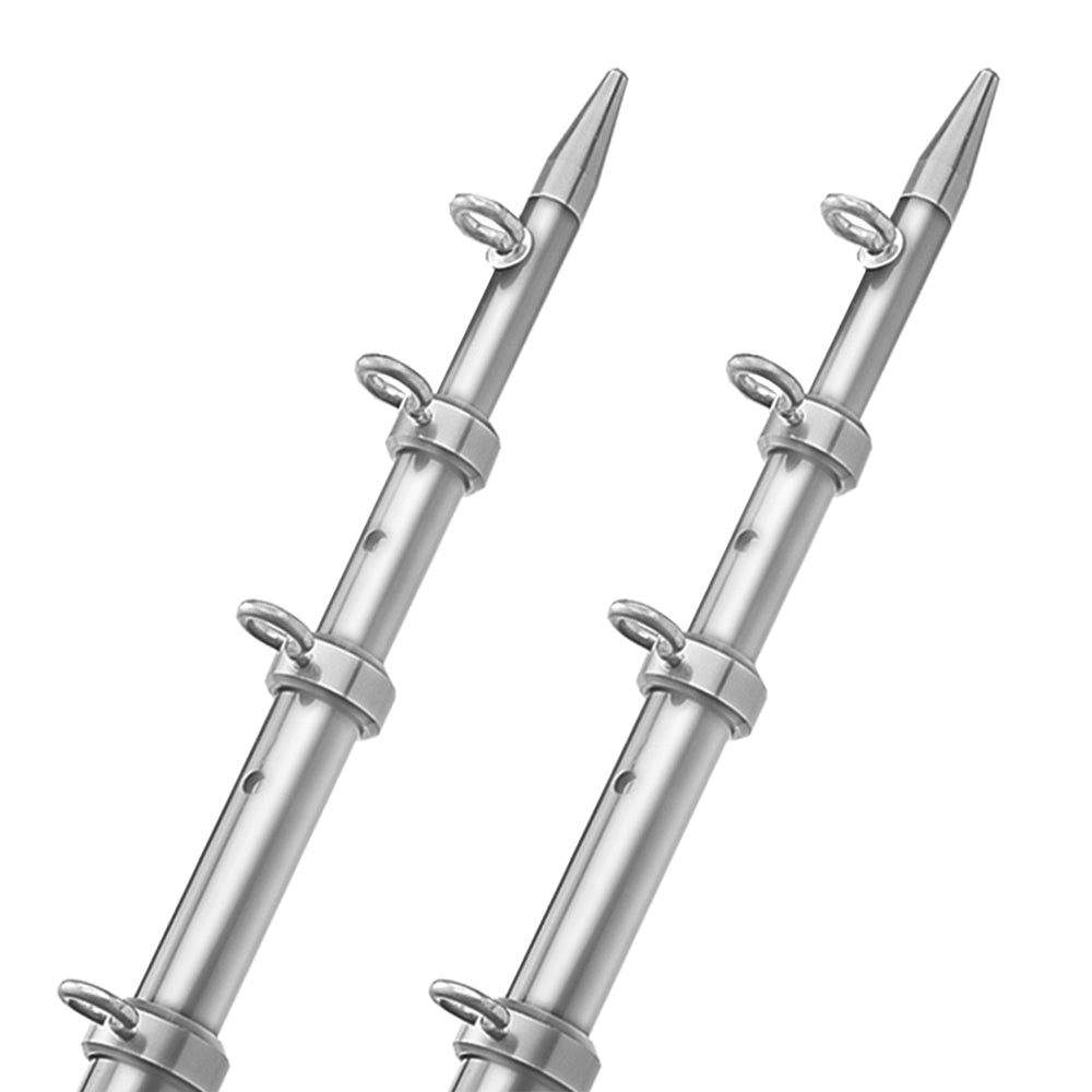 TACO 15' Telescopic Outrigger Poles HD 1-1/2" - Silver/Silver OutdoorUp