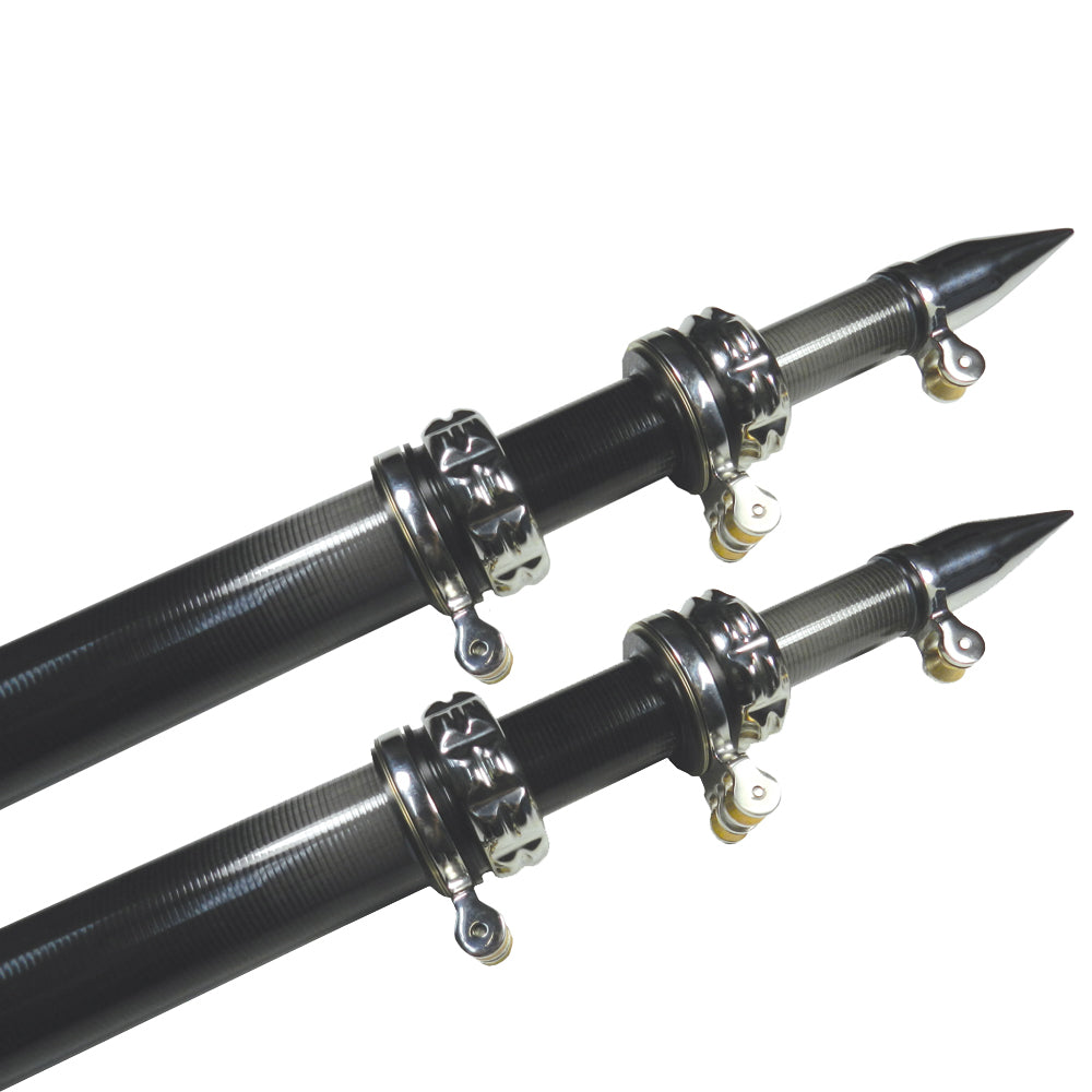 TACO 16' Carbon Fiber Outrigger Poles - Pair - Black OutdoorUp