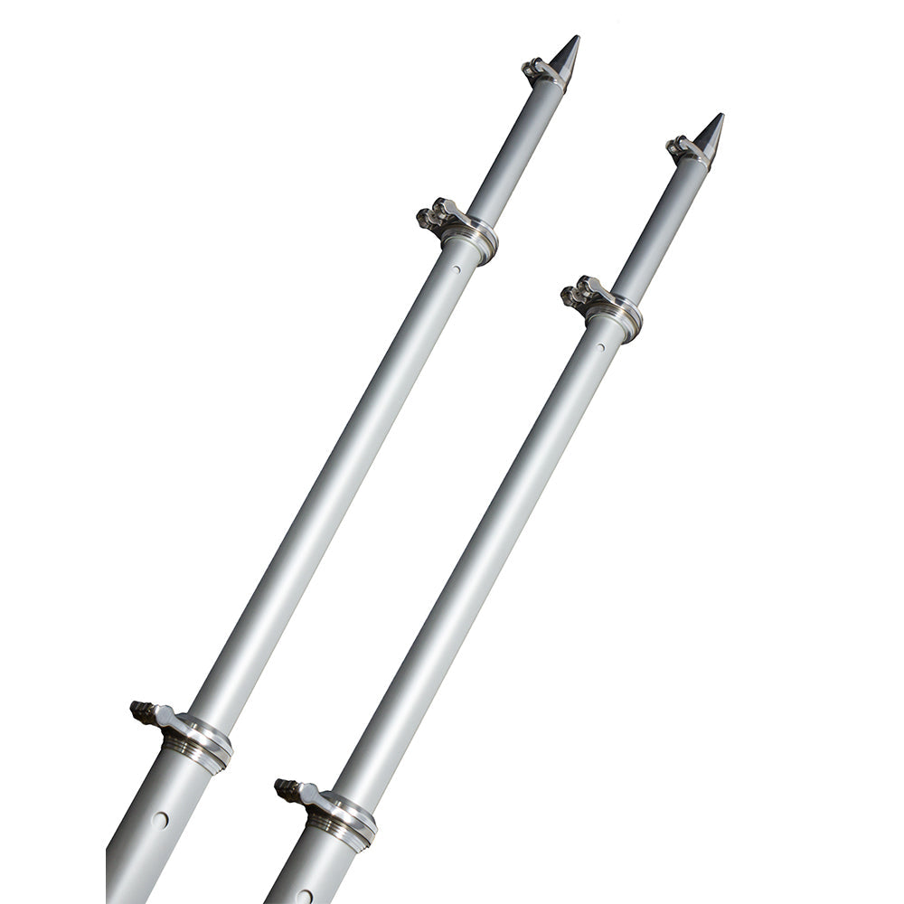 TACO 18 Deluxe Outrigger Poles w/Rollers - Silver/Silver OutdoorUp