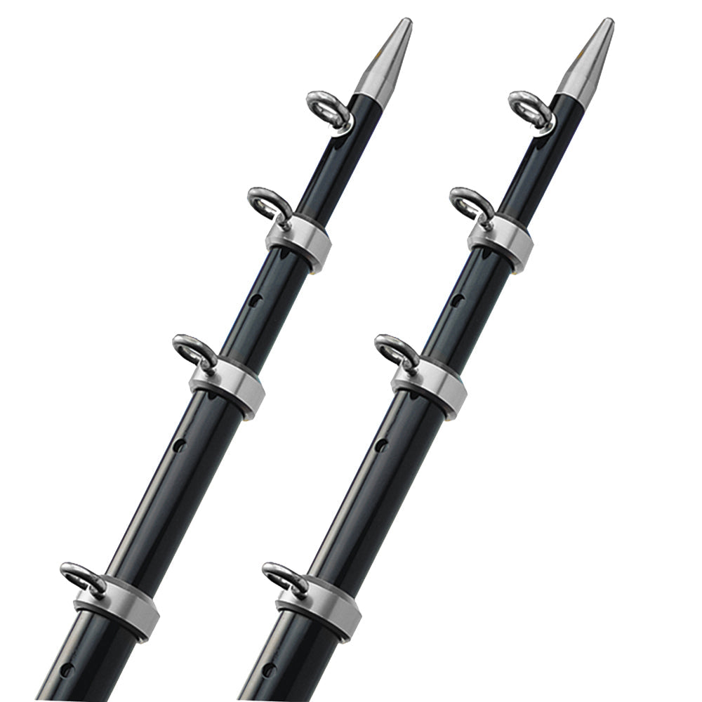 TACO 18' Telescopic Outrigger Poles HD 1-1/2" - Black/Silver OutdoorUp
