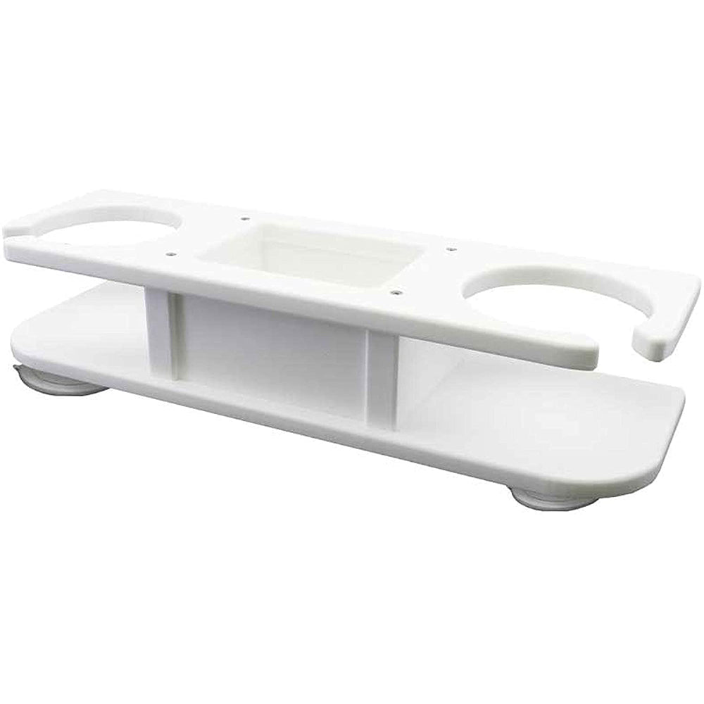 TACO 2-Drink Poly Holder w/Catch-All - White OutdoorUp