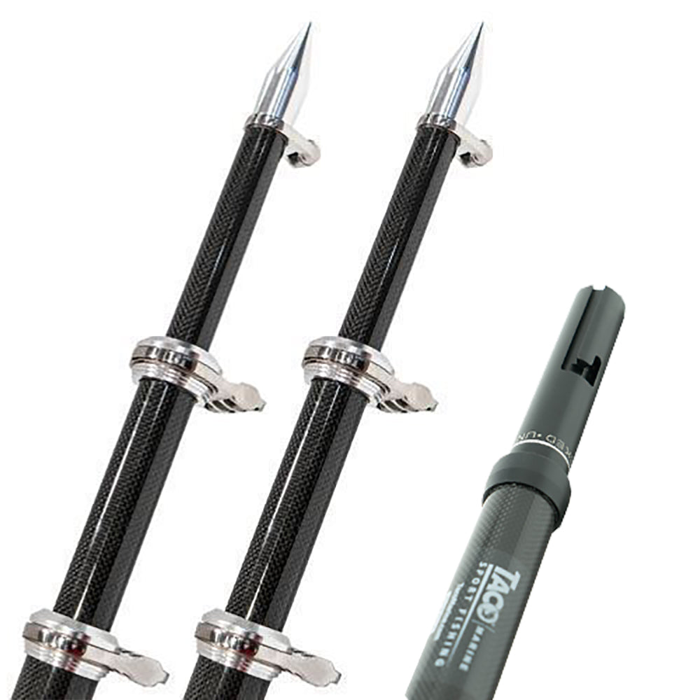 TACO 20 Carbon Fiber Twist  Lock Outrigger Poles f/GS-450, GS-500  GS-1000 Bases - Black OutdoorUp