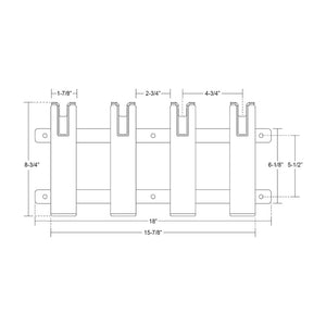 TACO Aluminum/Poly 4-Rod Rack Holder OutdoorUp