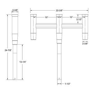 TACO Deluxe Trident Rod Holder Cluster Straight OutdoorUp