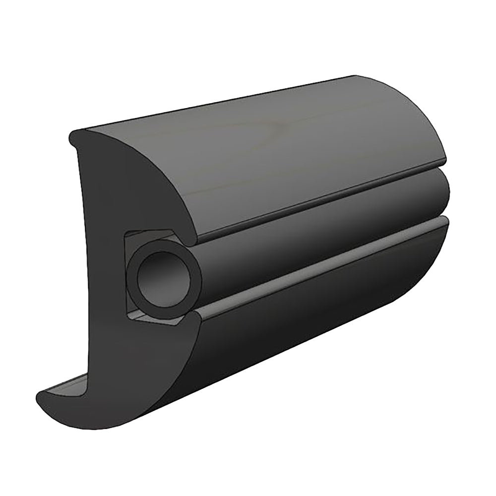 TACO Flexible Vinyl Black Rub Rail 1-1/16" x 1-7/8" 50L OutdoorUp