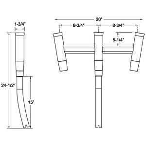 TACO Kite Fishing 3-Rod Cluster OutdoorUp