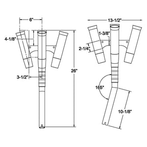 TACO Olympic 5-Rod Holder Cluster OutdoorUp