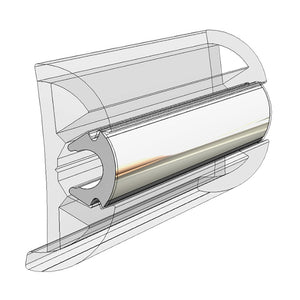 TACO Rub Rail Insert - Flexible Chrome - 80 OutdoorUp