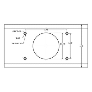 TACO T-Top Extrusion Plate Pre-Drilled for Grand Slams - 20" - Pair OutdoorUp