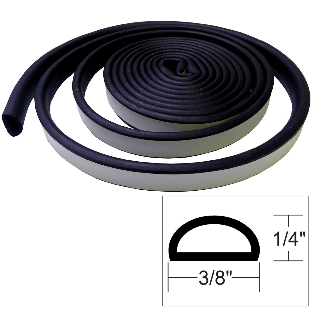 TACO Weather Seal - 10'L x 1/4"H x 3/8"W - Black OutdoorUp