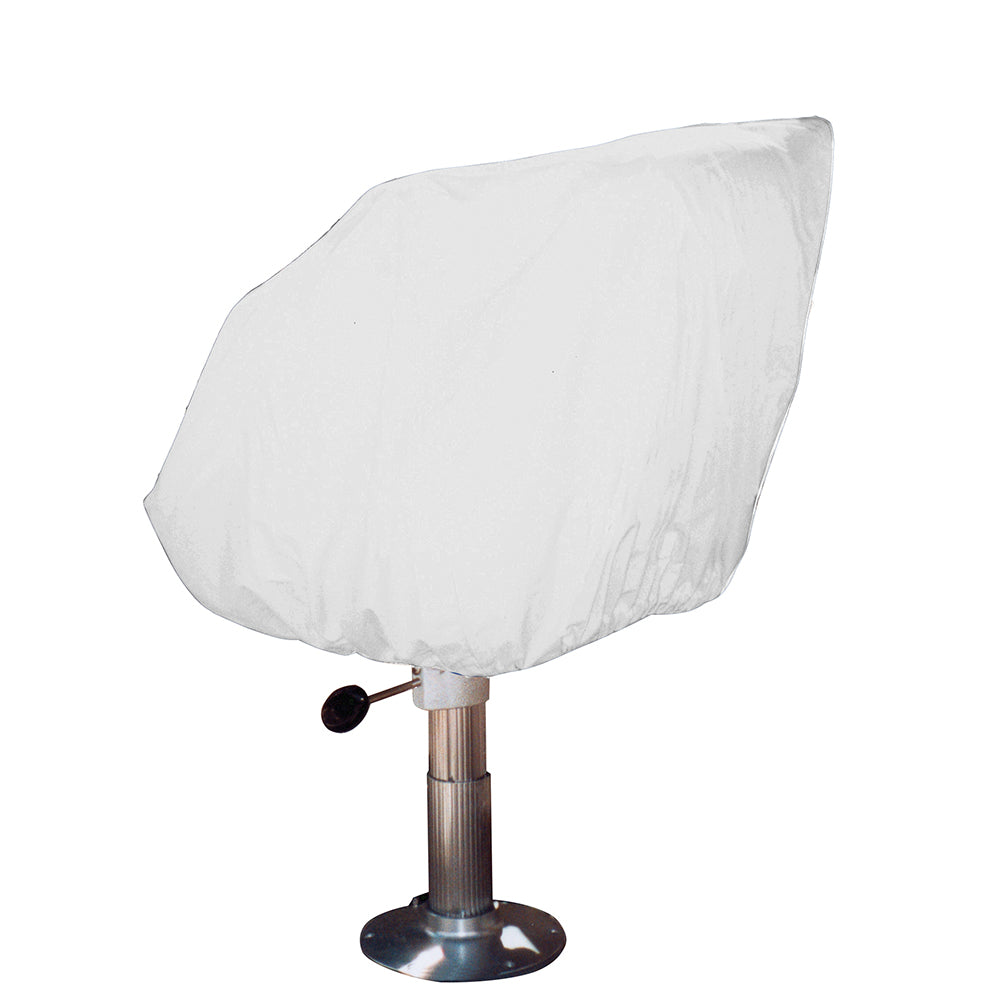 Taylor Made Helm/Bucket/Fixed Back Boat Seat Cover - Vinyl White OutdoorUp