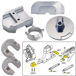 Tecnoseal Anode Kit w/Hardware - Mercury Alpha 1 Gen 2 - Zinc OutdoorUp