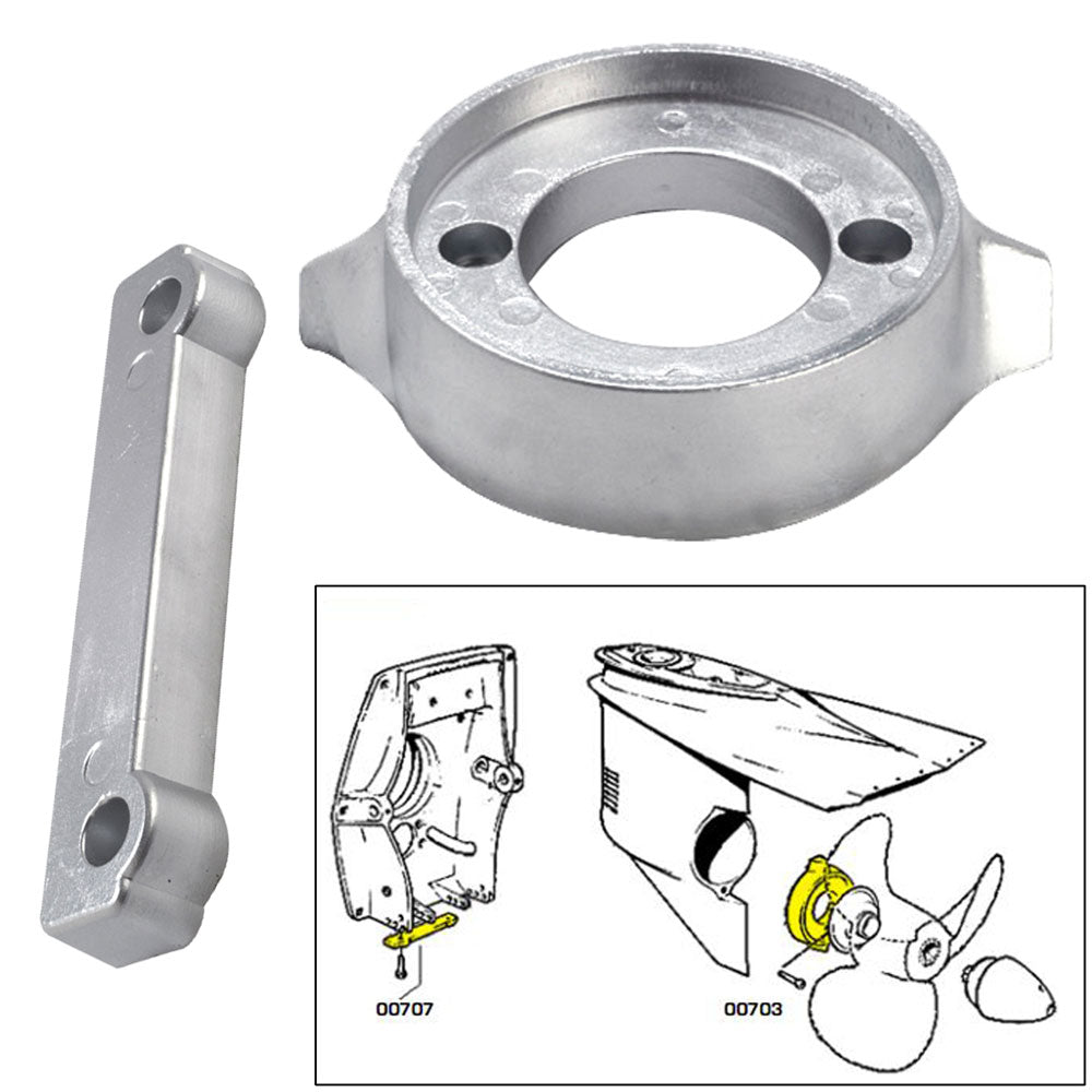 Tecnoseal Anode Kit w/Hardware - Volvo 280 - Zinc OutdoorUp