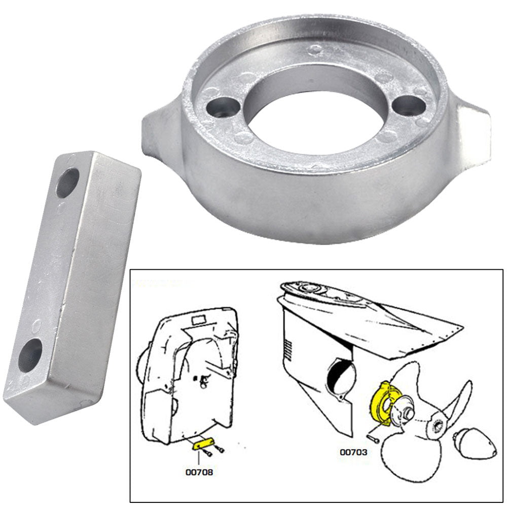 Tecnoseal Anode Kit w/Hardware - Volvo 290 - Magnesium OutdoorUp