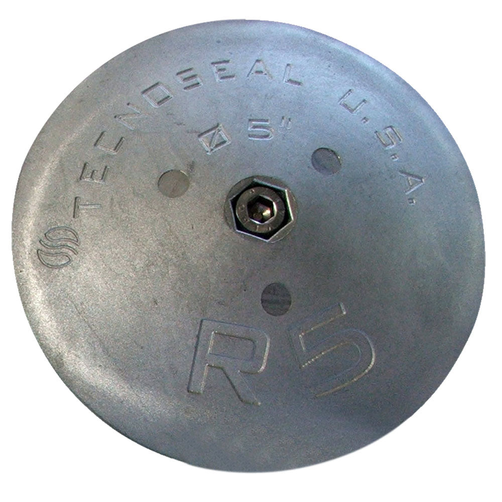 Tecnoseal R5 Rudder Anode - Zinc - 5" Diameter x 7/8" Thickness OutdoorUp