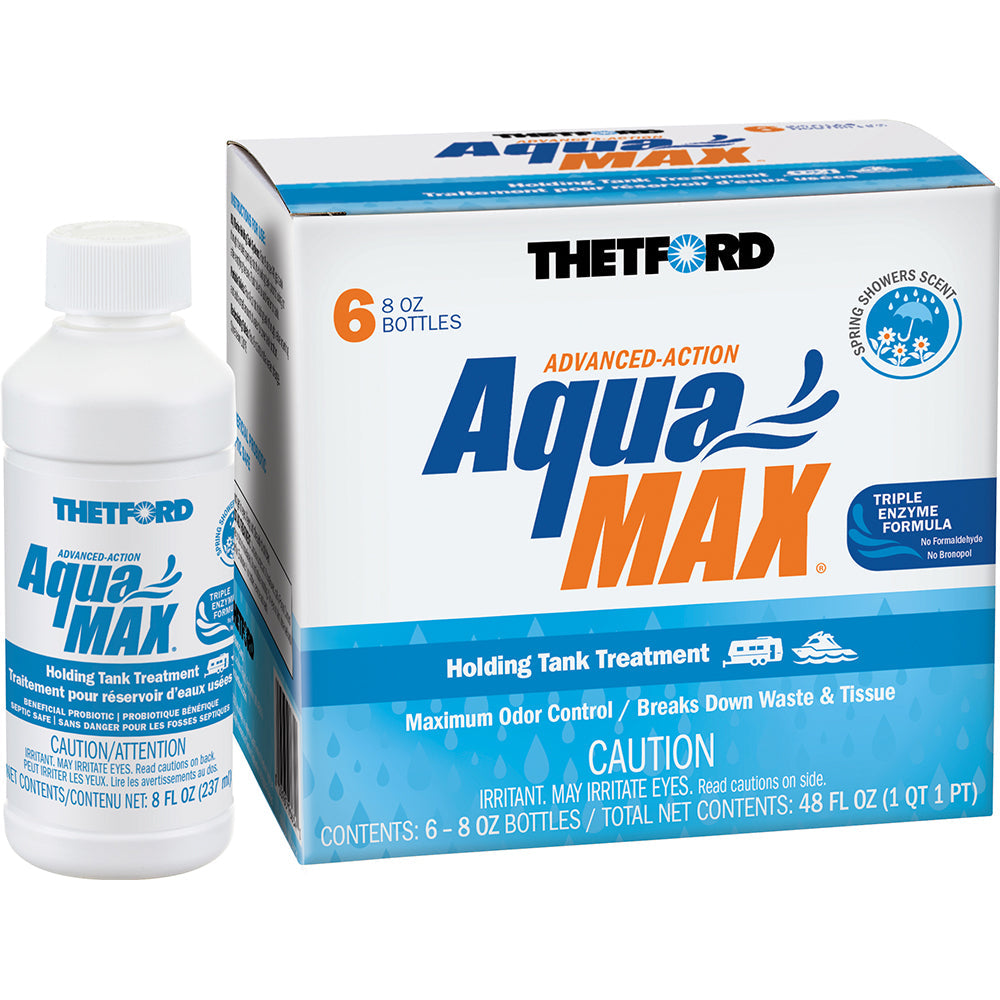 Thetford AquaMax Holding Tank Treatment - 6-Pack - 8oz Liquid - Spring Shower Scent OutdoorUp